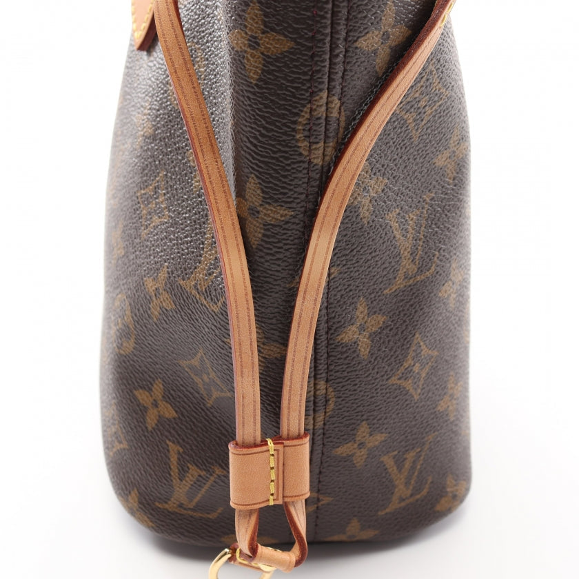 Louis Vuitton Neverfull PM Monogram Pivoine Tote Bag Leather Brown