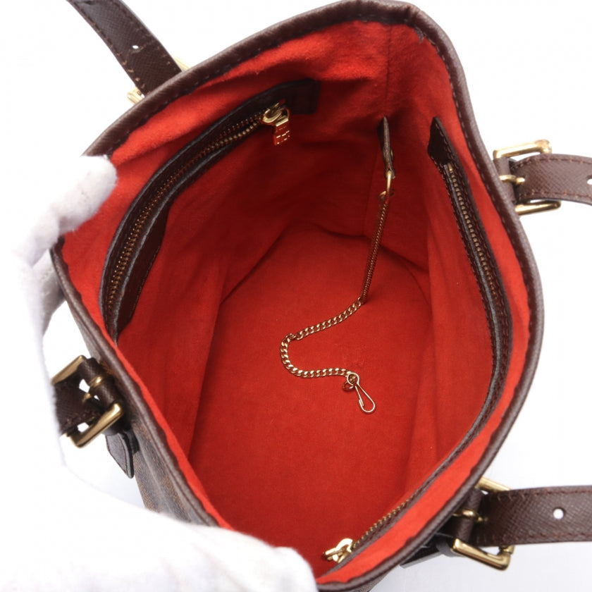 Louis Vuitton Male Damier Ebene Shoulder Bag PVC Leather Brown