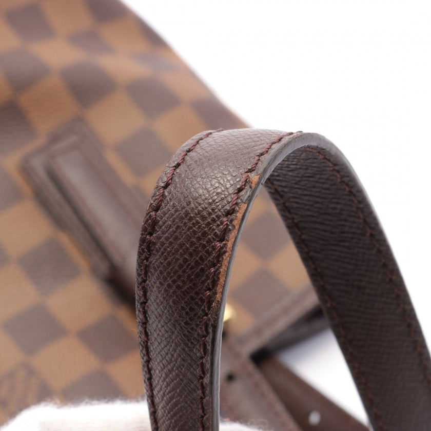 Louis Vuitton Male Damier Ebene Shoulder Bag PVC Leather Brown