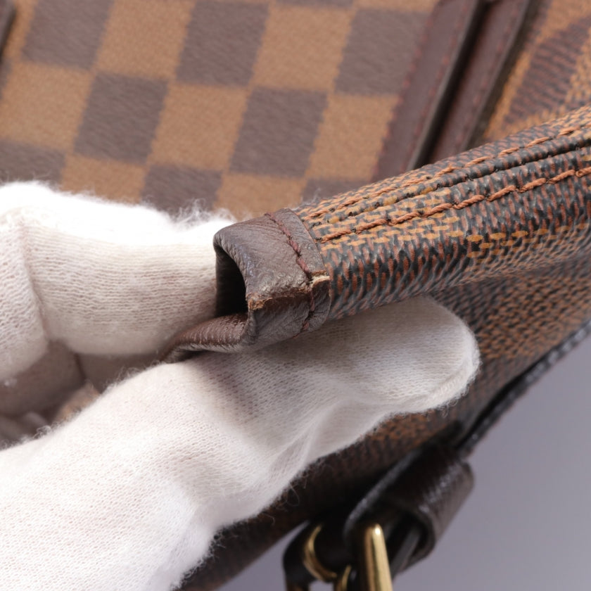 Louis Vuitton Male Damier Ebene Shoulder Bag PVC Leather Brown