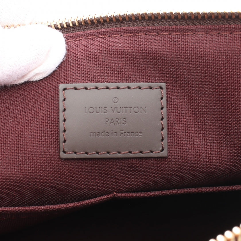 Louis Vuitton Jena PM Damier Ebene Shoulder Bag Leather Brown