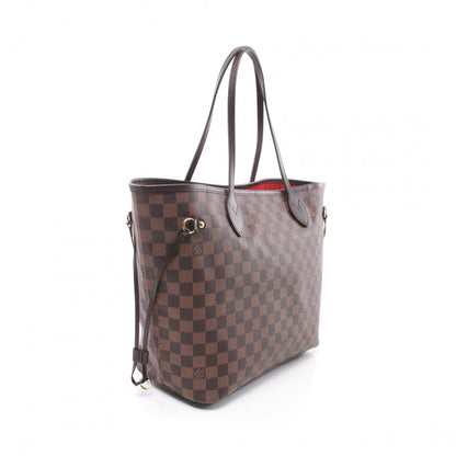 Louis Vuitton Neverfull MM Damier Ebene Tote Bag Leather