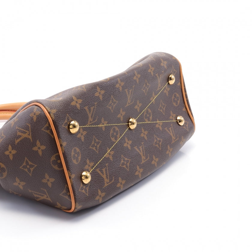 Louis Vuitton Tivoli PM Monogram Handbag PVC Leather Brown
