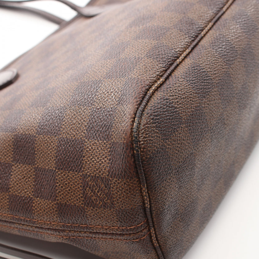 Louis Vuitton Neverfull PM Damier Ebene Tote Bag PVC Leather