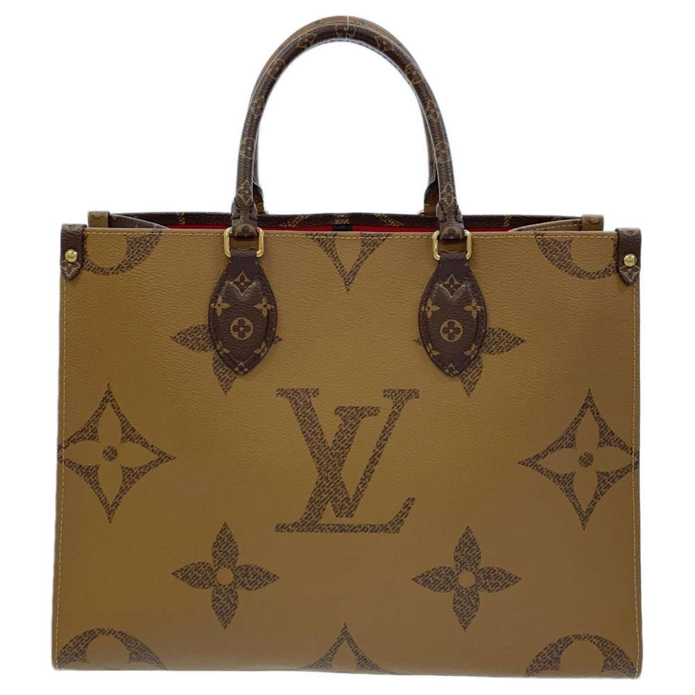 Louis Vuitton Shoulder Bag Monogram Reverse Giant On The Go MM