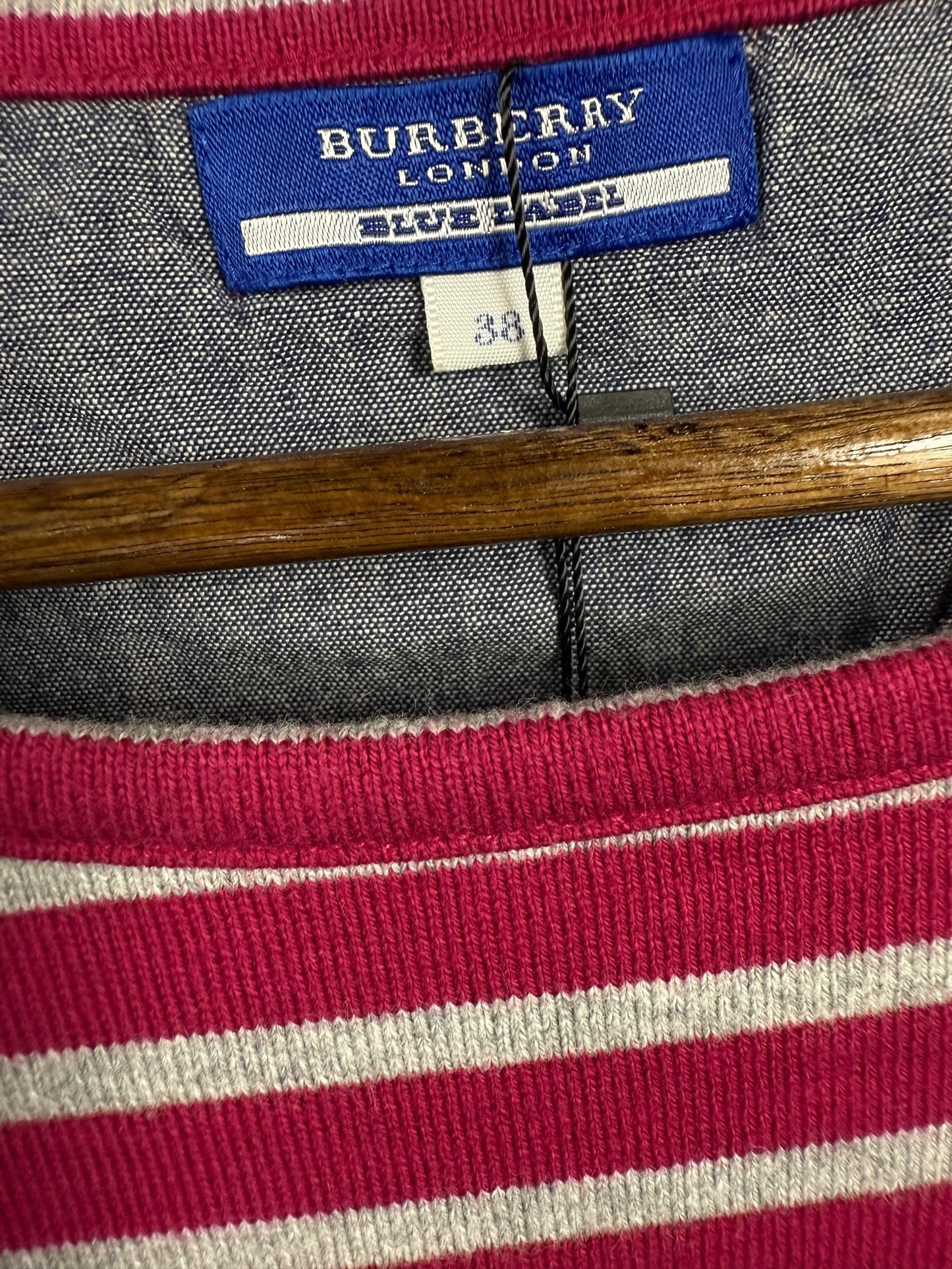 Burberry Blue Label Striped Logo Top