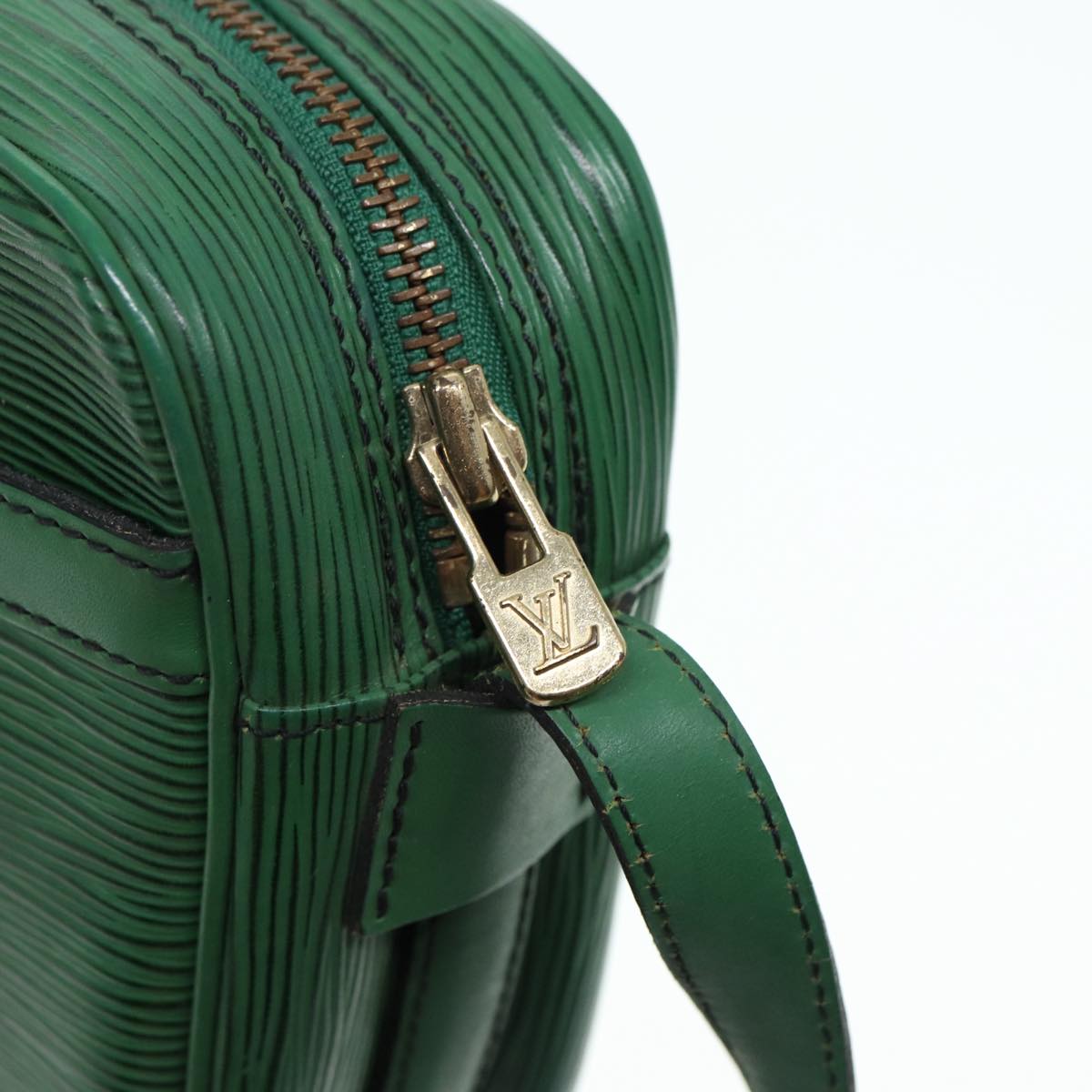 LOUIS VUITTON Epi Jeune Fille MM Shoulder Bag Green M52154 LV Auth 85305