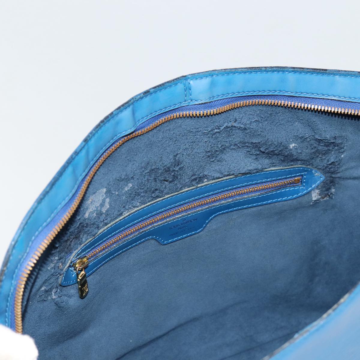 LOUIS VUITTON Epi Lussac Shoulder Bag Blue M52285 LV Auth 85306
