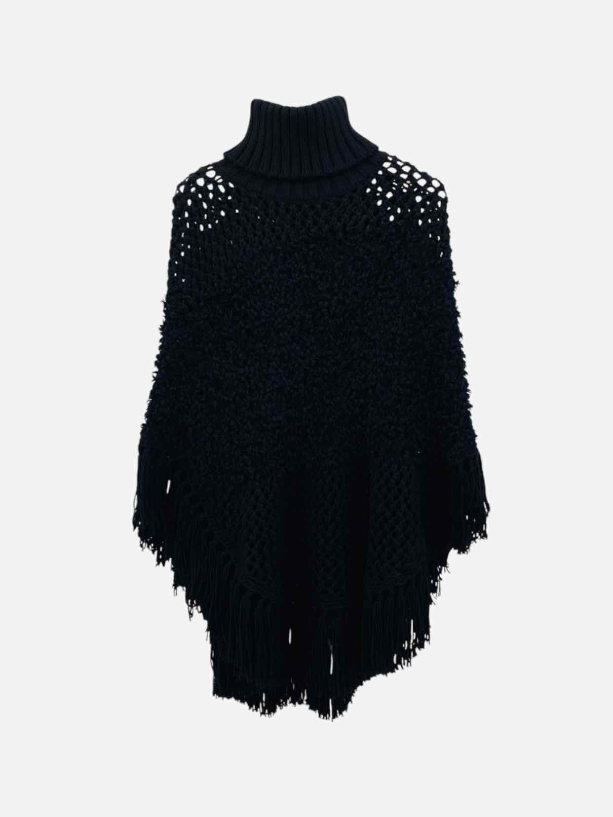 CHRISTIAN DIOR Knitted Black Size US 6 Coat