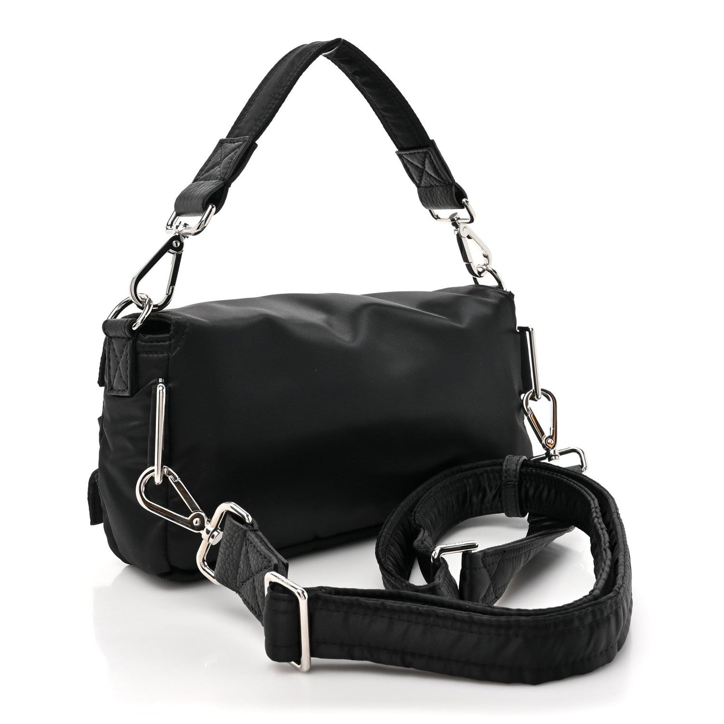 Amelia Econyl Cuoio Romano Multipocket Baguette Black