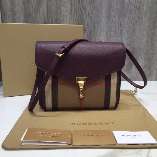 B-Berry - BB  Small Vintage Check And Crossbody Bag Brown For Women, Bags 9in/24cm