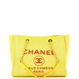 CHANEL Deauville Tote Mixed Fibers Small