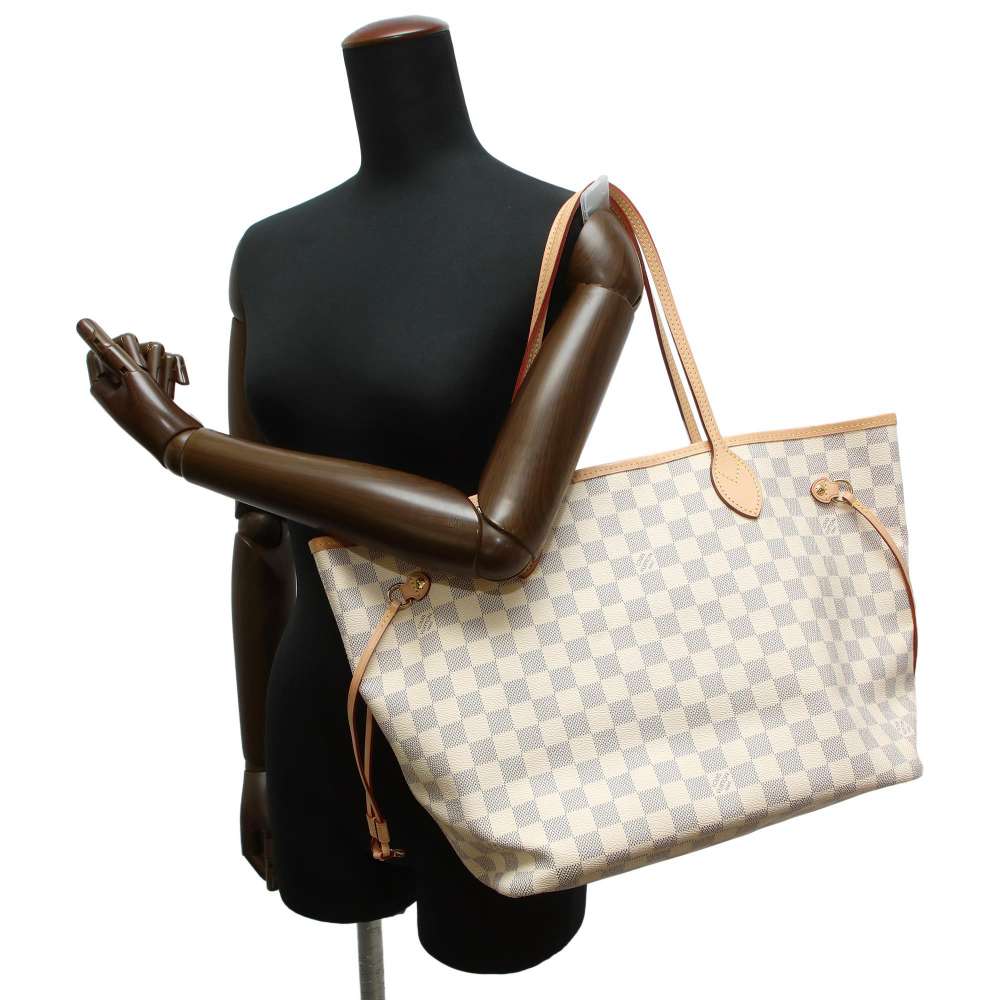Louis Vuitton Tote Bag Damier Azur Neverfull MM Pouch