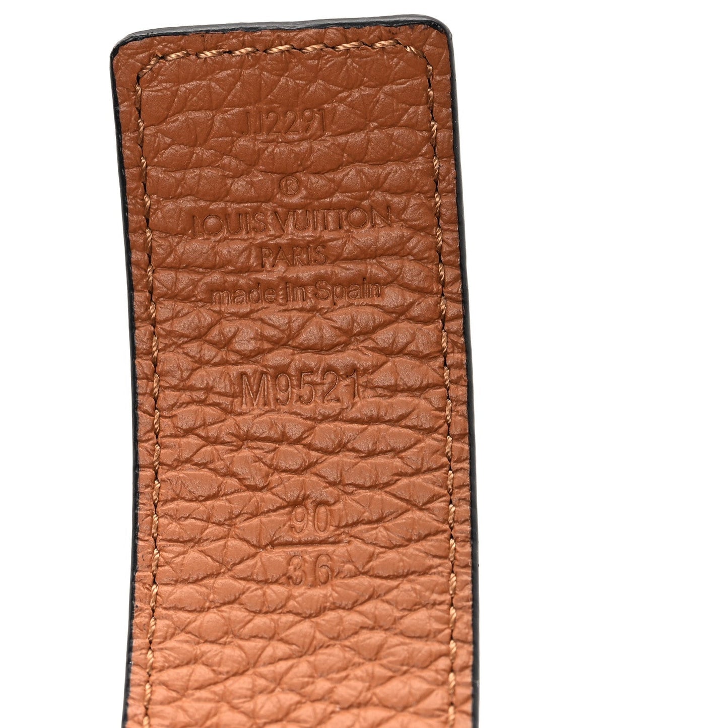 Louis Vuitton Taurillon Calfskin 30mm LV Initiales Reversible Belt Black