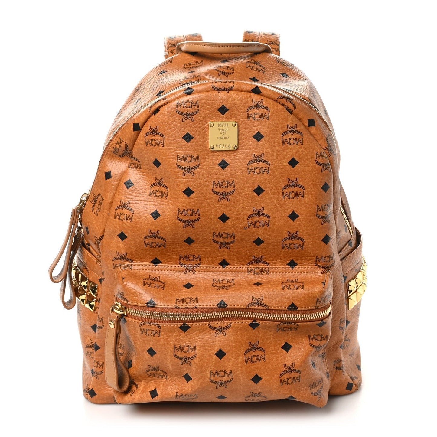 jmb        Visetos Medium Side Studs Stark Backpack Cognac