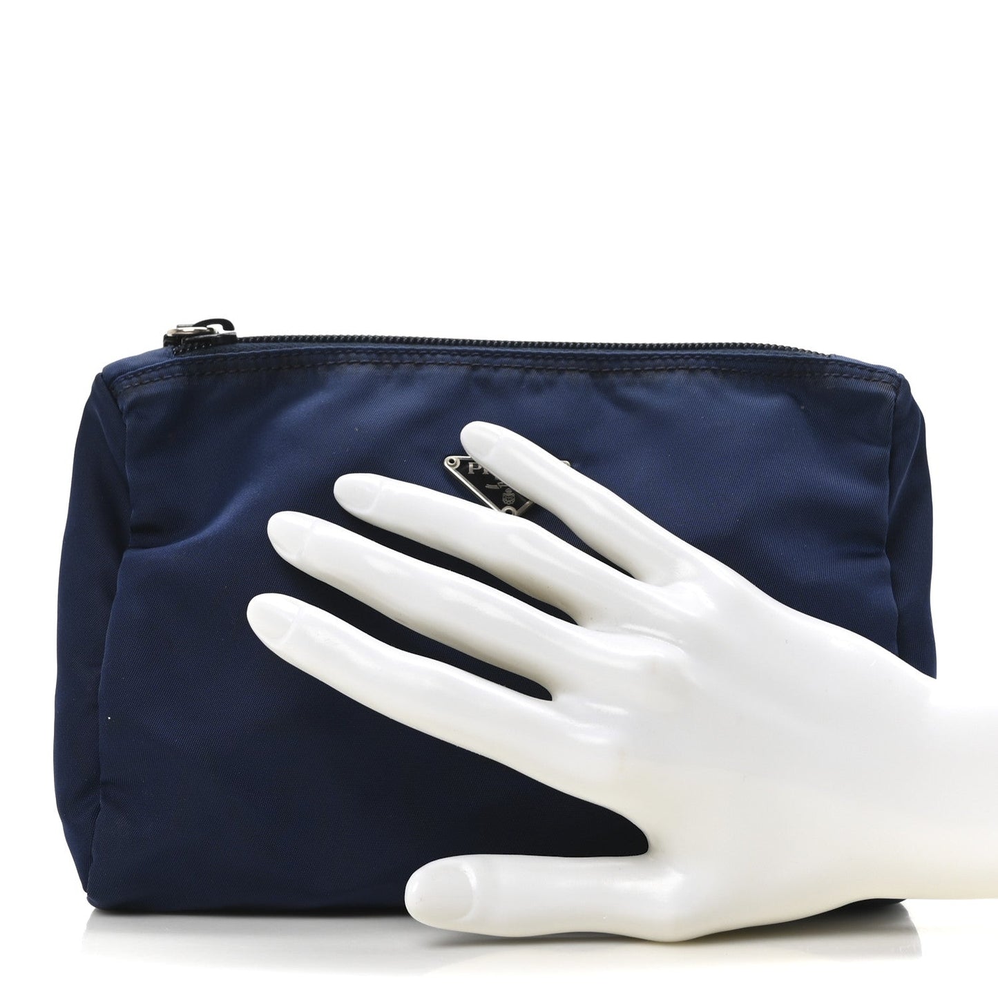 Prada Nylon Vela Cosmetic Pouch Baltico