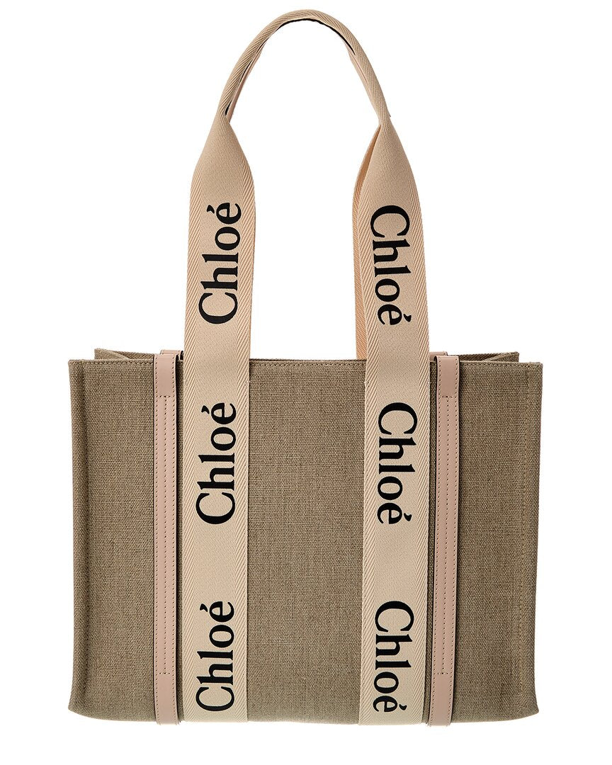 CHL - CC o? Woody Medium Canvas & Leather Tote