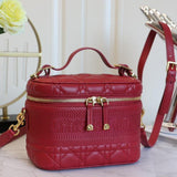 SMALL TRAVEL VANITY RED LAMBSKIN Amelia