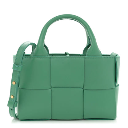 Bottega Veneta Nappa Maxi Intreccio Mini Arco Tote Green