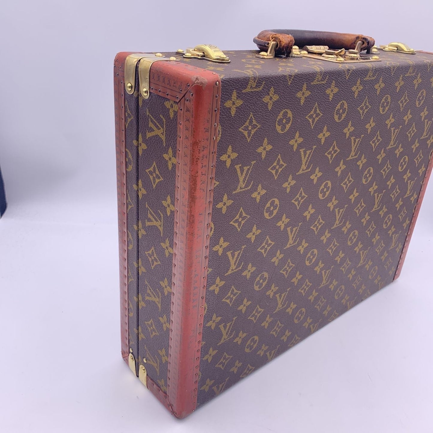 LOUIS VUITTON   Monogram President Hard Case Briefcase Bag
