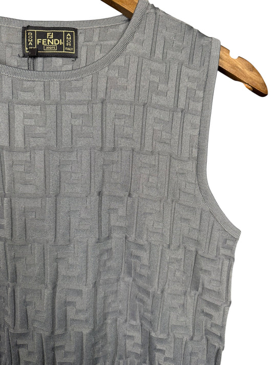 Fendi FF Sleeveless Top Grey