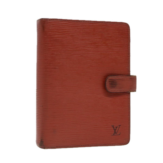 LOUIS VUITTON Epi Agenda MM Day Planner Cover Brown R20043 LV Auth 87334