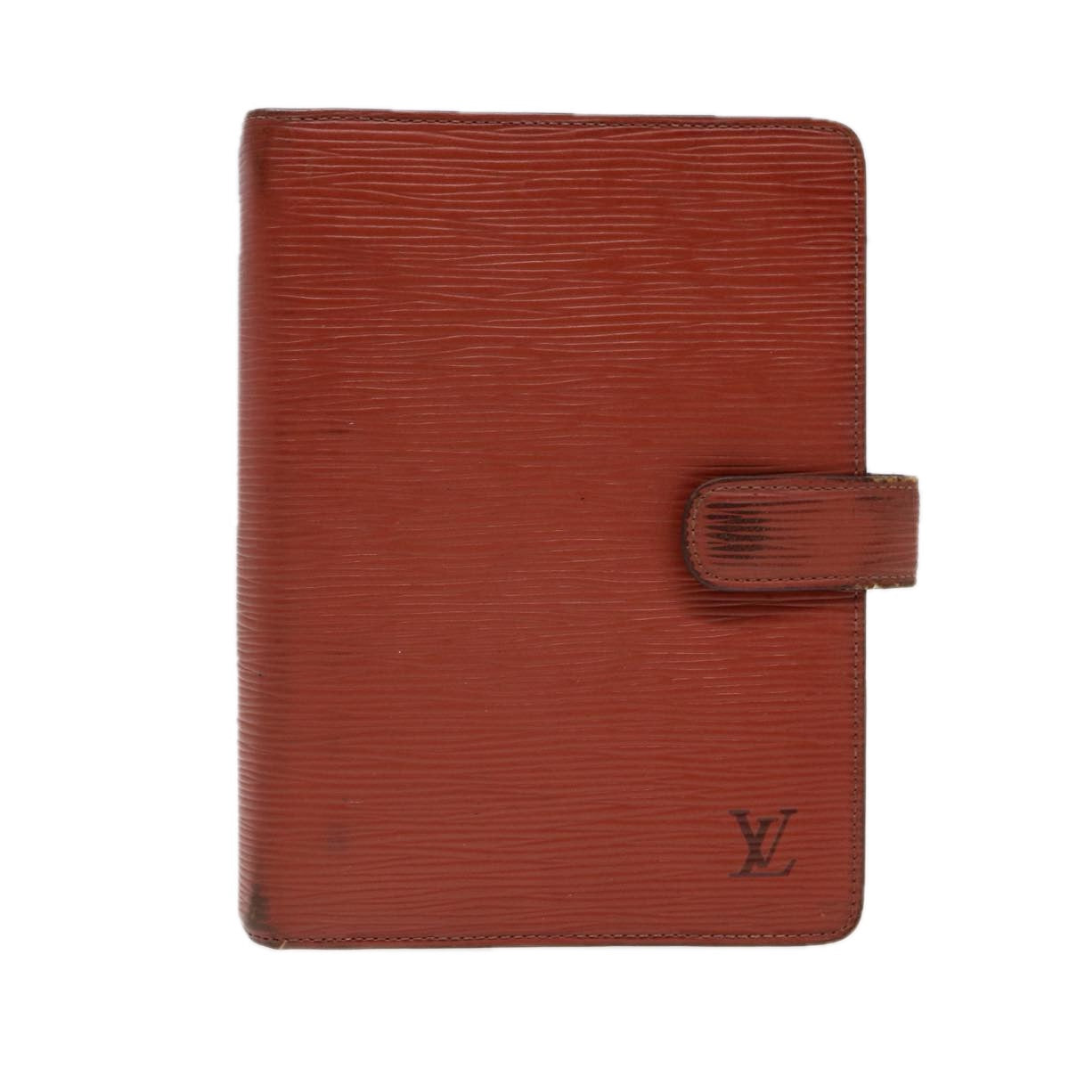LOUIS VUITTON Epi Agenda MM Day Planner Cover Brown R20043 LV Auth 87334