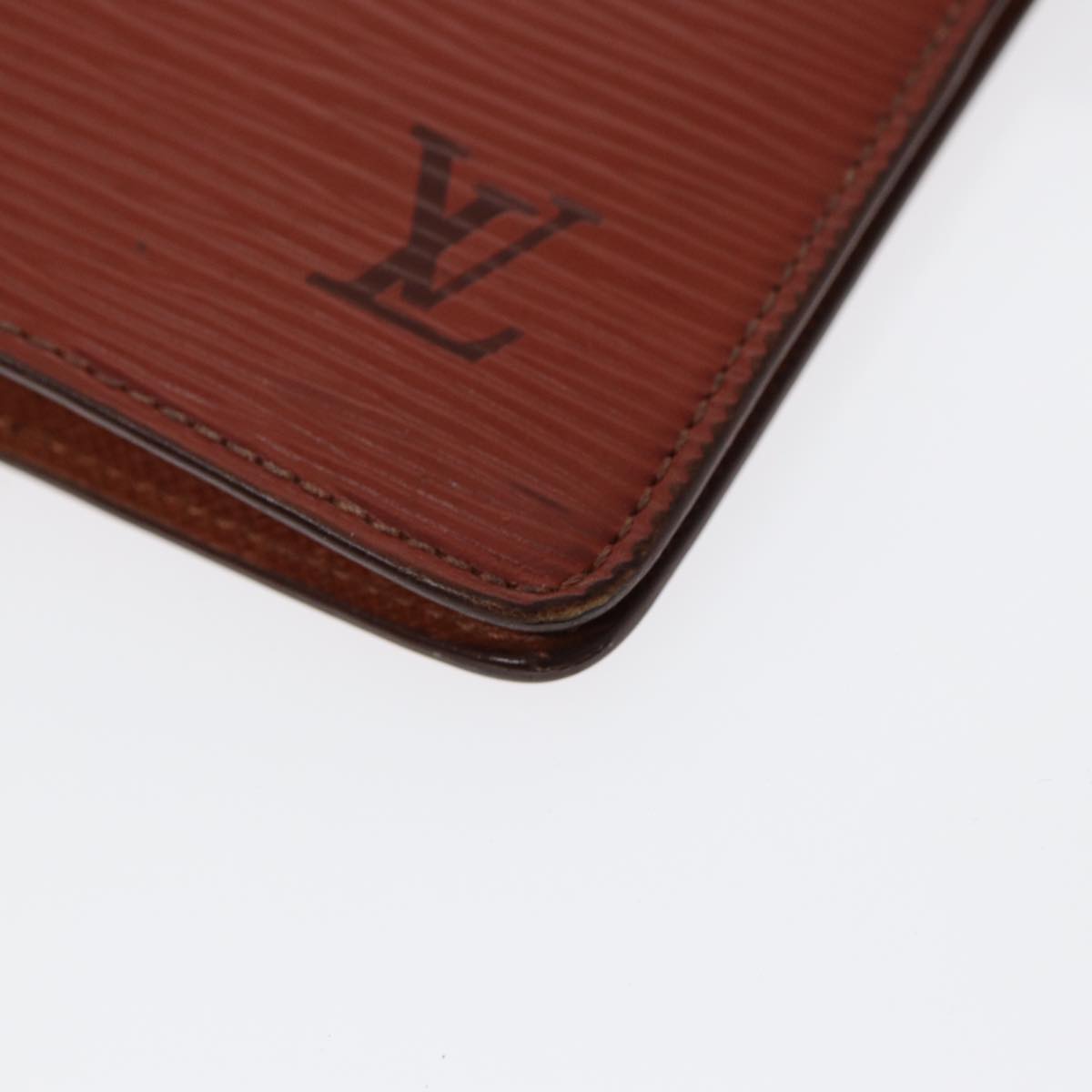 LOUIS VUITTON Epi Agenda MM Day Planner Cover Brown R20043 LV Auth 87334