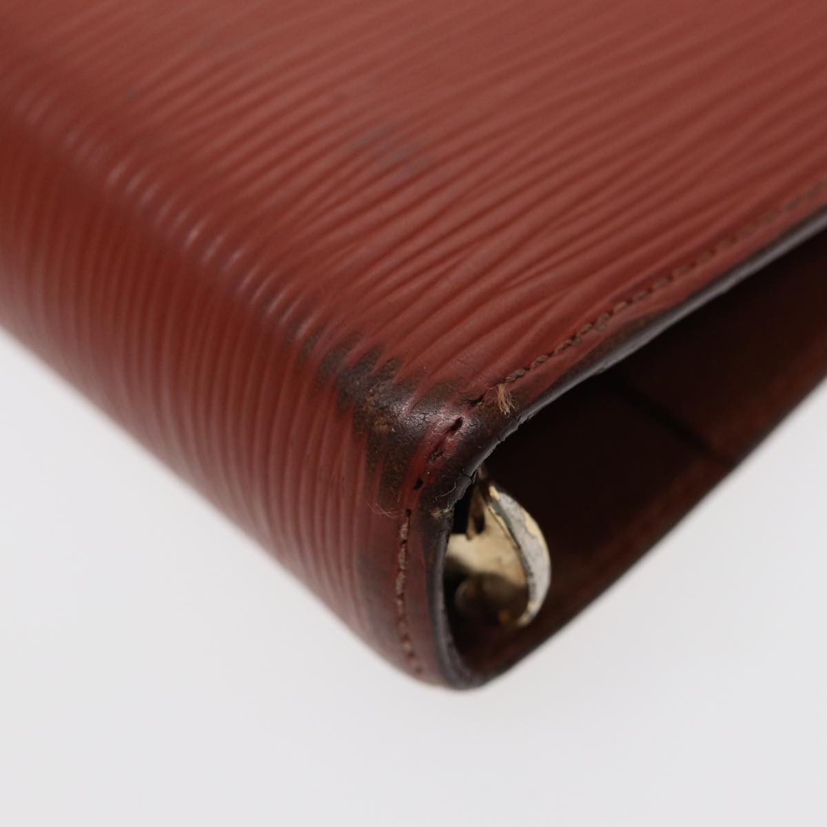 LOUIS VUITTON Epi Agenda MM Day Planner Cover Brown R20043 LV Auth 87334