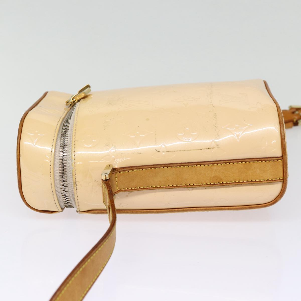 LOUIS VUITTON Vernis Sullivan Vertical Bag Marshmallow Pink M91298 LV Auth 87339