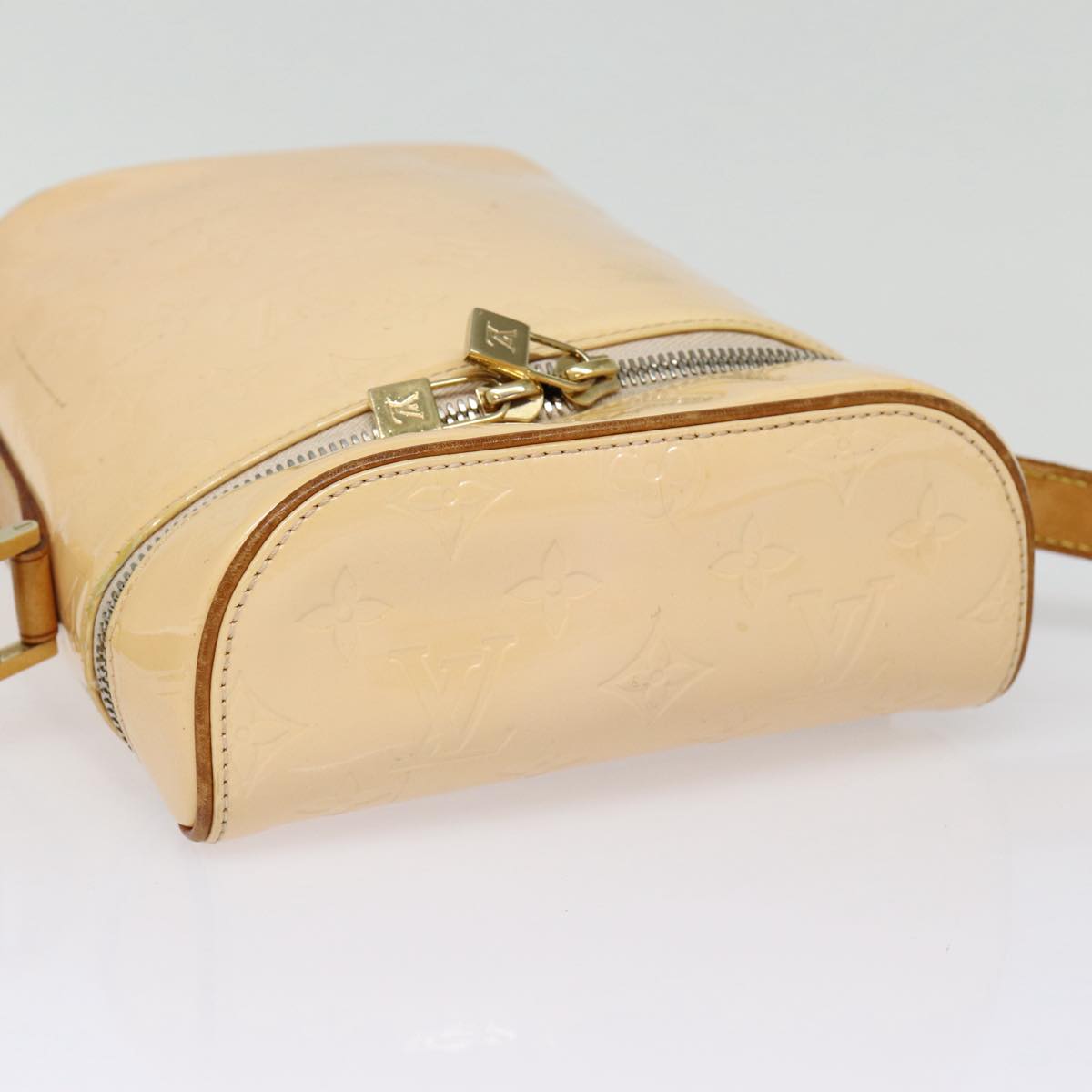 LOUIS VUITTON Vernis Sullivan Vertical Bag Marshmallow Pink M91298 LV Auth 87339