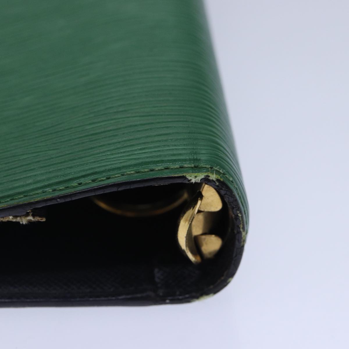LOUIS VUITTON Epi Agenda MM Day Planner Cover Green R20044 LV Auth 87369