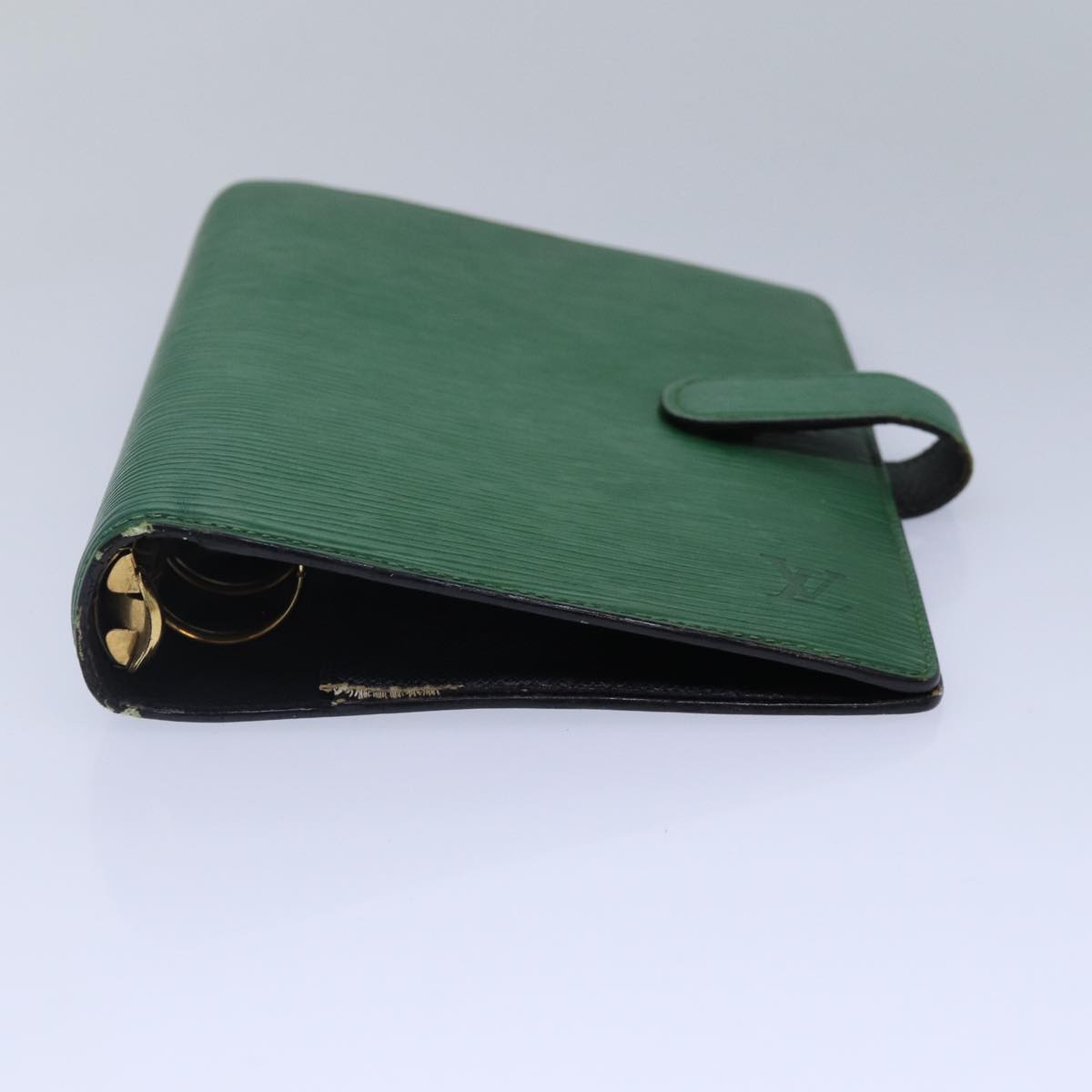 LOUIS VUITTON Epi Agenda MM Day Planner Cover Green R20044 LV Auth 87369