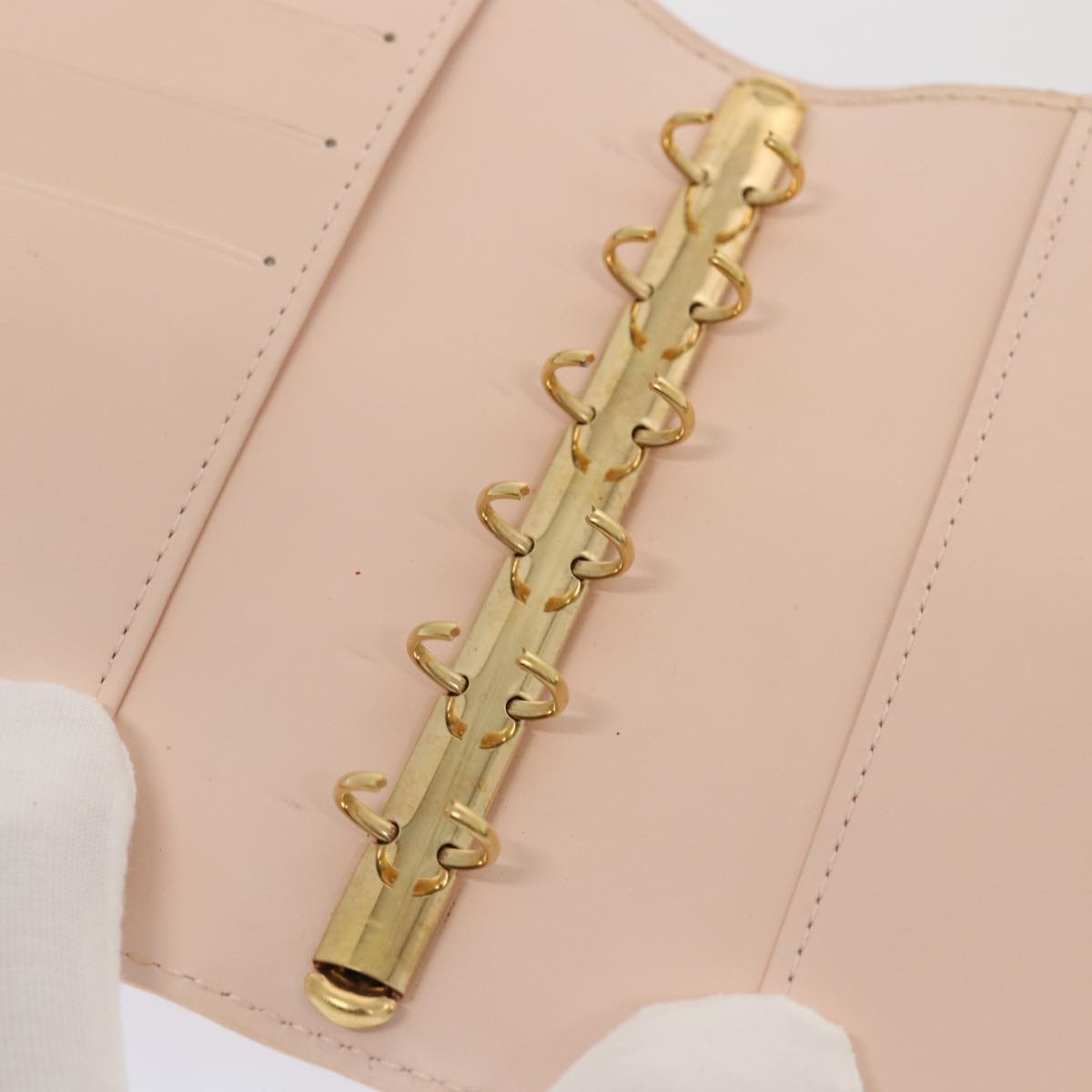 LOUIS VUITTON Vernis Agenda PM Day Planner Cover Pink R21007 LV Auth 87372