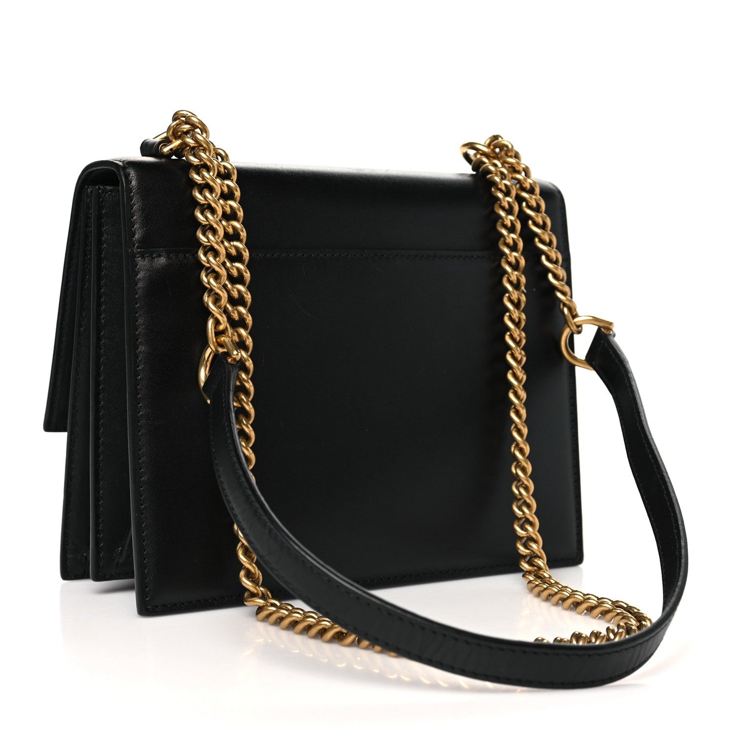 Balenciaga Box Calfskin S Sharp Chain Shoulder Bag Black