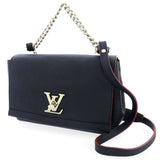 Louis Vuitton Implant My LockMe Shoulder Bag Noir Marine Rouge