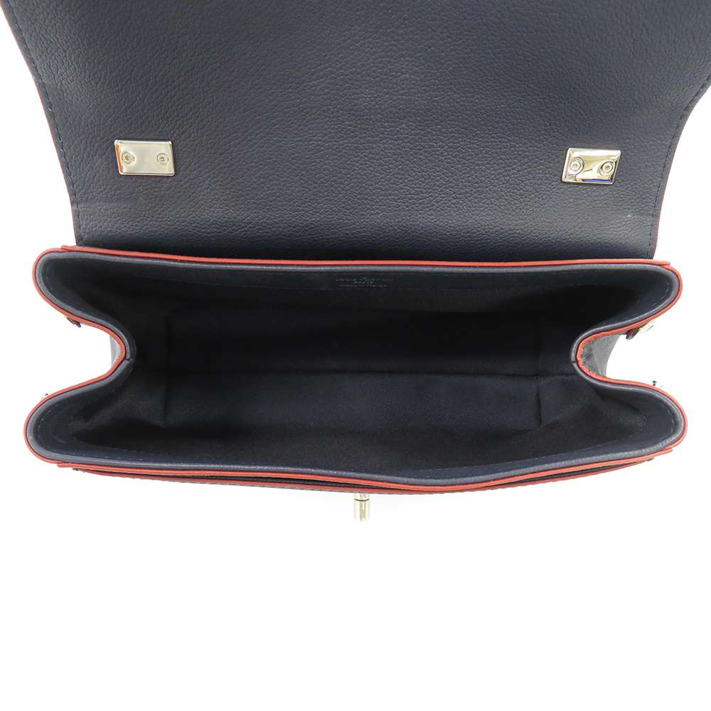 Louis Vuitton Implant My LockMe Shoulder Bag Noir Marine Rouge