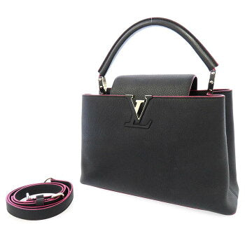 Louis Vuitton Taurillon Leather Capucines PM Shoulder Bag