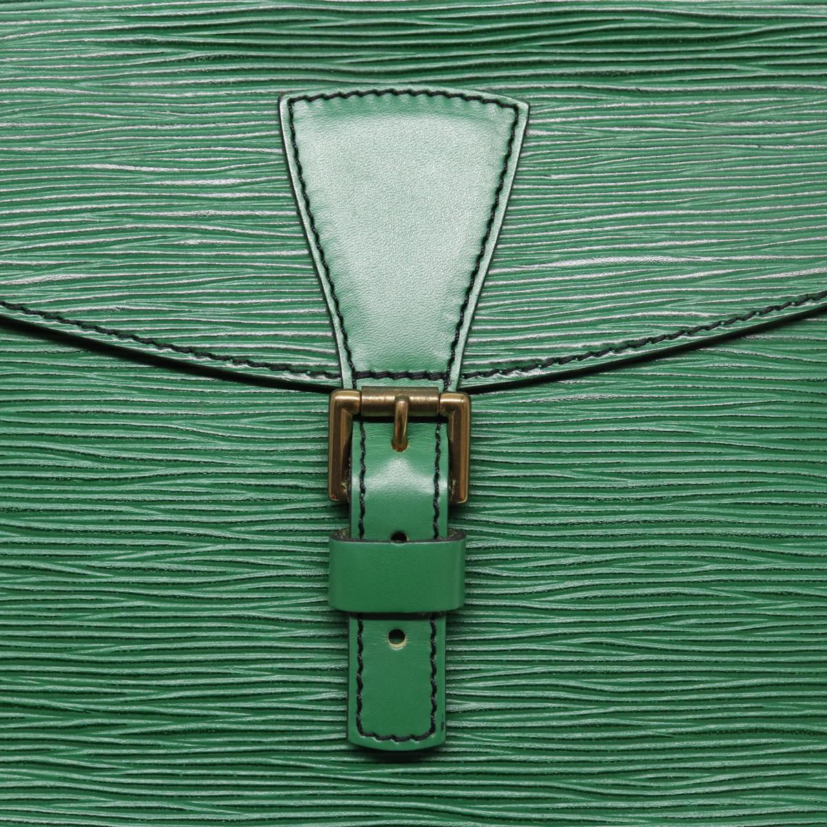 LOUIS VUITTON Epi Jeune Fille MM Shoulder Bag Green M52154 LV Auth 87755