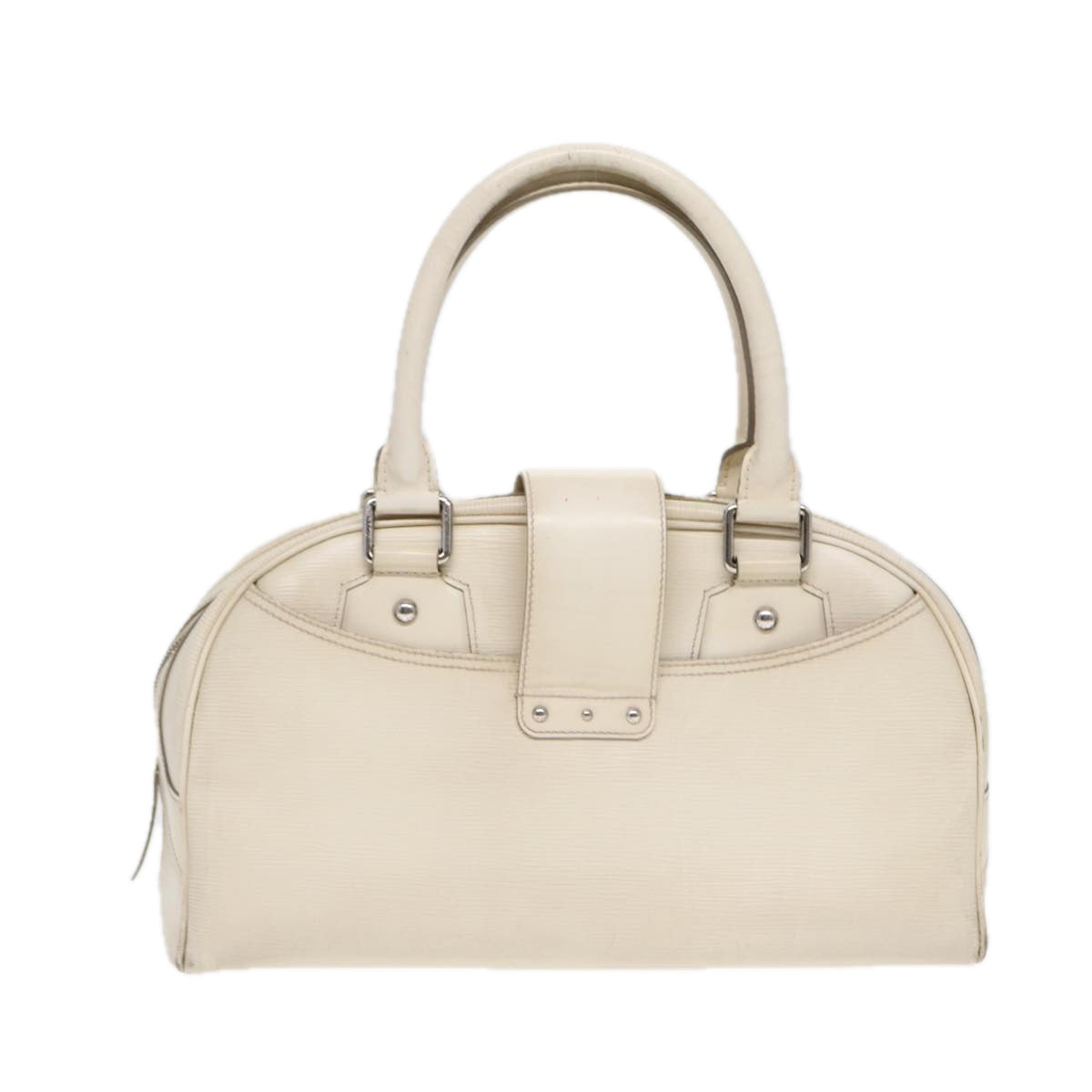 LOUIS VUITTON Epi Boring Montaigne GM Hand Bag White Yvoire M5931J LV Auth 87942