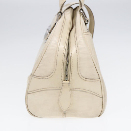 LOUIS VUITTON Epi Boring Montaigne GM Hand Bag White Yvoire M5931J LV Auth 87942