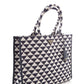 Prada Navy Jacquard Large Symbole Tote