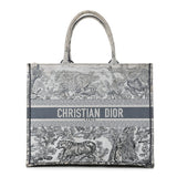 Christian Dior Gradient Canvas Embroidered Large Dioriviera Toile De Jouy Book Tote Blue