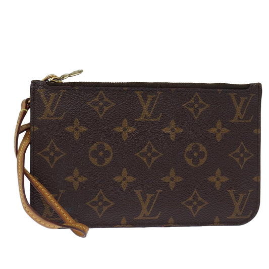 Louis Vuitton Pochette Neverfull  Canvas Clutch Bag