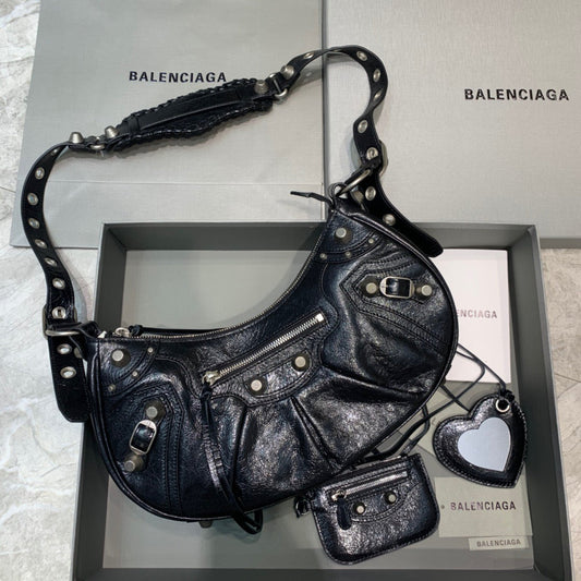 BLN-Ciaga Le Cagole XS Shoulder Bag In Black, For Women,  Bags 13in/33Amelia