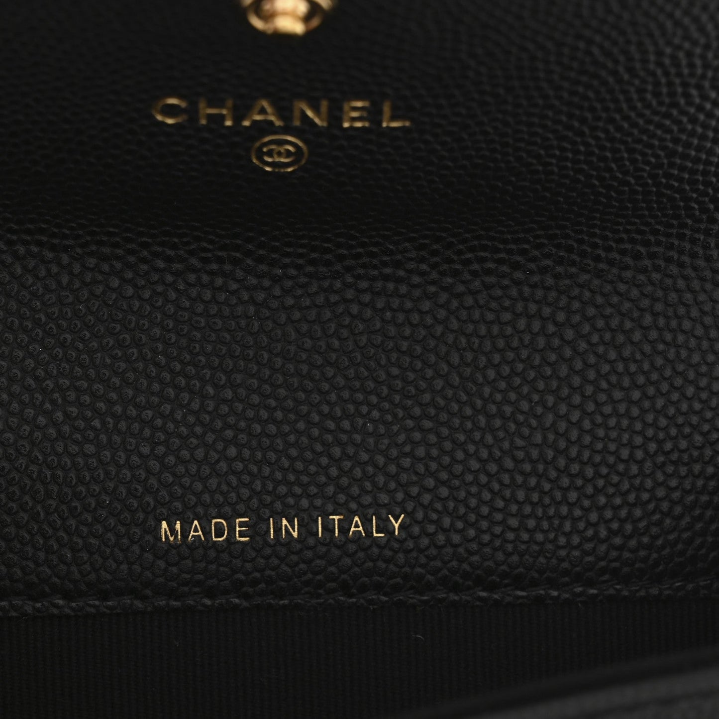 Amelia Caviar Quilted Boy Flap Card Holder Black