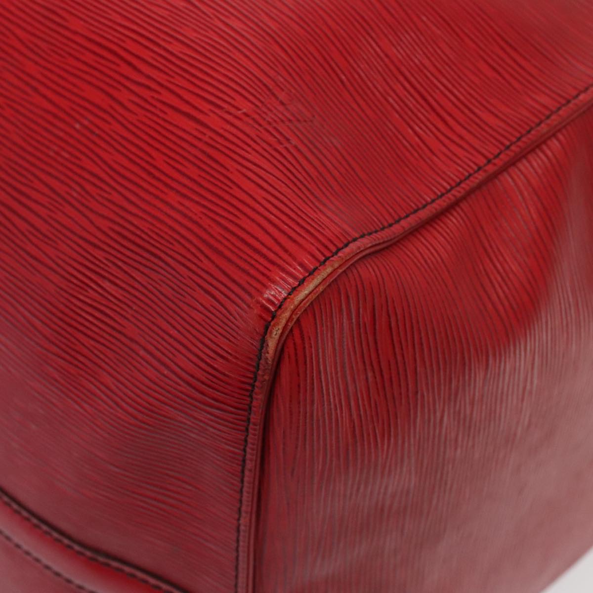 LOUIS VUITTON Epi Keepall 60 Boston Bag Red M42947 LV Auth 88369