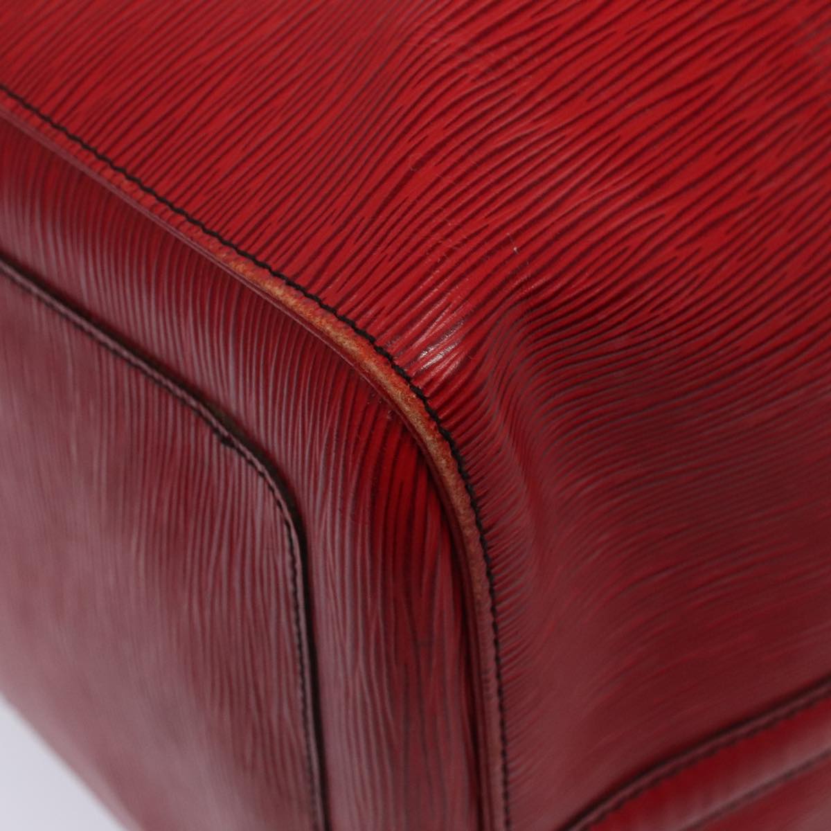 LOUIS VUITTON Epi Keepall 60 Boston Bag Red M42947 LV Auth 88369