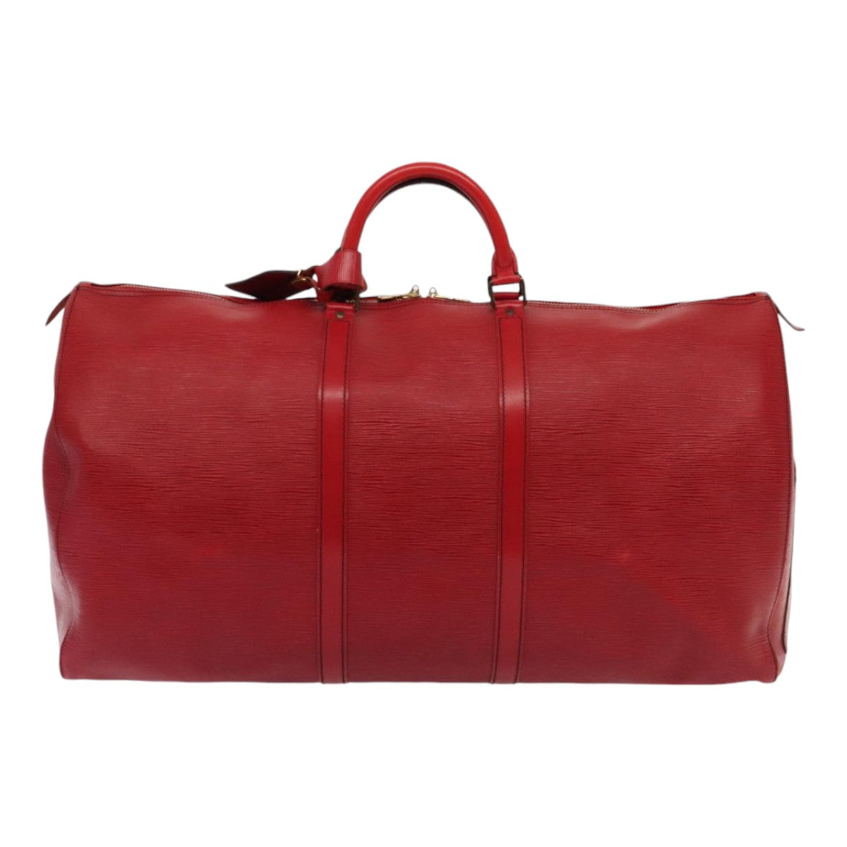 LOUIS VUITTON Epi Keepall 60 Boston Bag Red M42947 LV Auth 88369