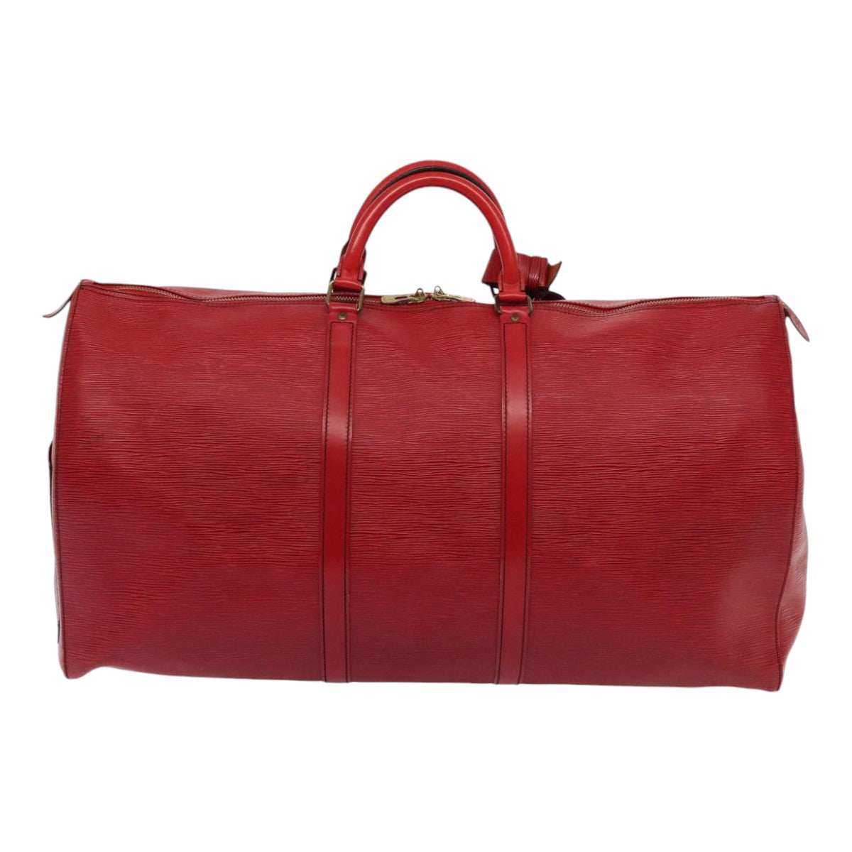 LOUIS VUITTON Epi Keepall 60 Boston Bag Red M42947 LV Auth 88369